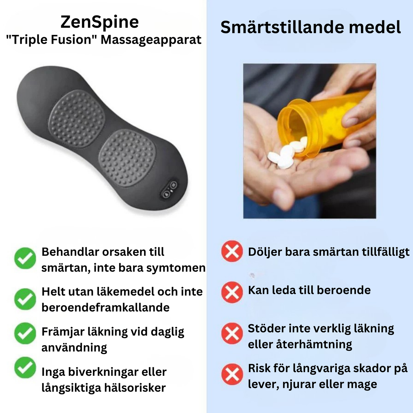 ZenSpine™ Trippel Ryggmassagerare